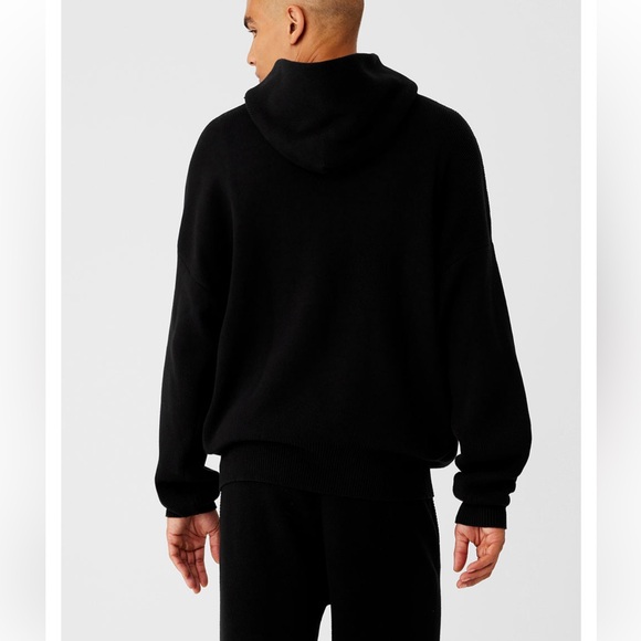 ALO - Unisex Scholar Hooded Sweater - Black - Medium - Picture 10 of 13